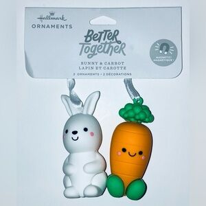 Hallmark Better Together Magnetic Holiday Ornaments - Bunny & Carrot  - NEW!